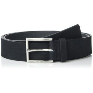 2276 Mirto Soft Suede Brushed Buckle Belt, Black Currant, 34